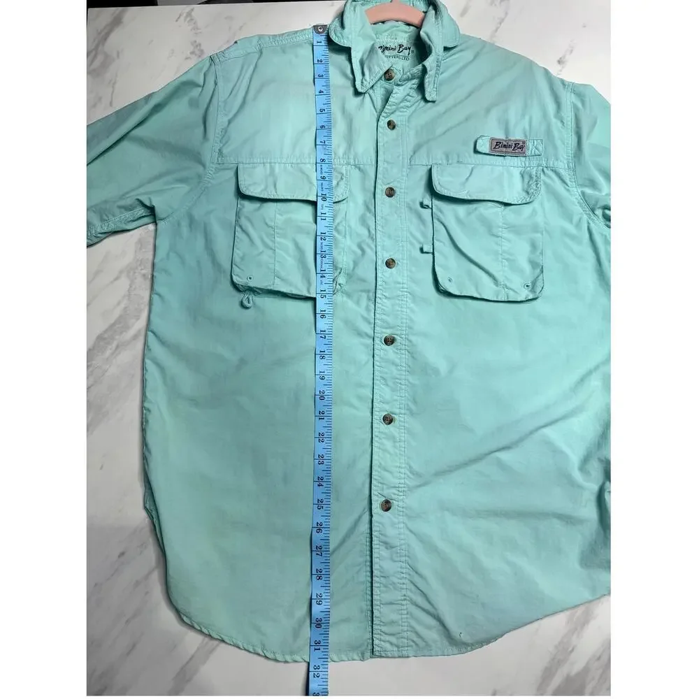 Bimini Bay Outfitters Short Sleeve Button Up Vented Fishing Shirt Size Medium - Picture 12 of 12